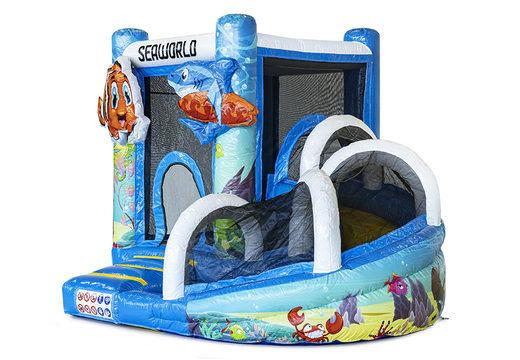 Ordina mini castello gonfiabile per bambini con scivolo Seaworld. Acquista castelli gonfiabili online su JB Gonfiabili Italia