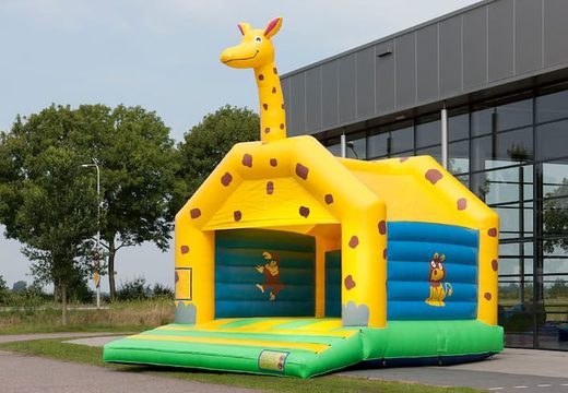 Super castello gonfiabile con tetto a tema giraffa per bambini. Acquista castelli gonfiabili online su JB Gonfiabili Italia